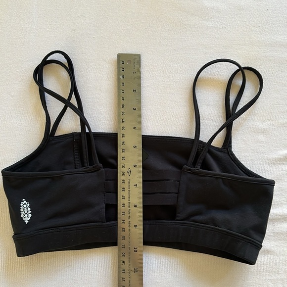 NWOT Black Free People FB Movement double strap strappy back Sports Bra M - Picture 6 of 7